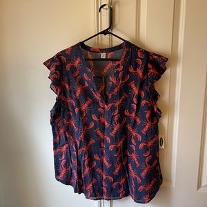 NWT Old Navy Crawfish Blouse XXL